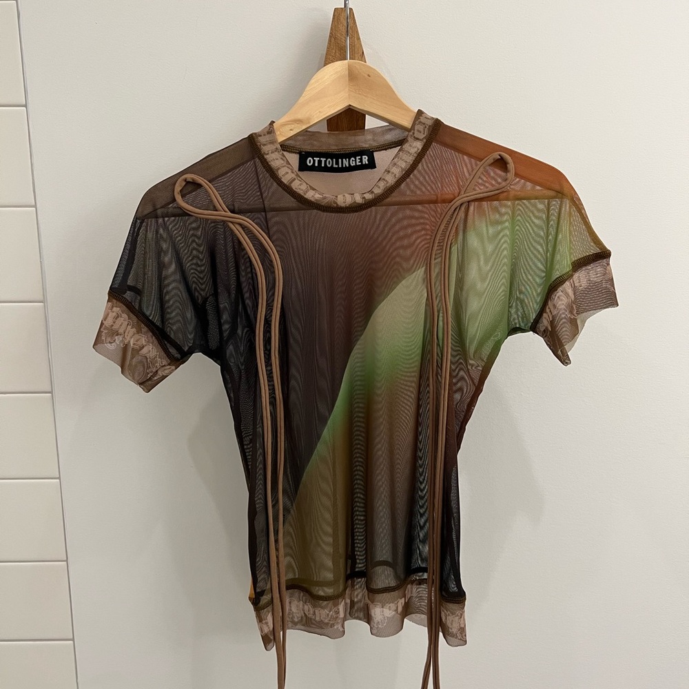 Ottolinger brown mesh top